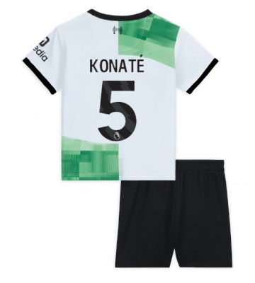 Liverpool Ibrahima Konate #5 Segunda Equipación Niños 2023-24 Manga Corta (+ Pantalones cortos)